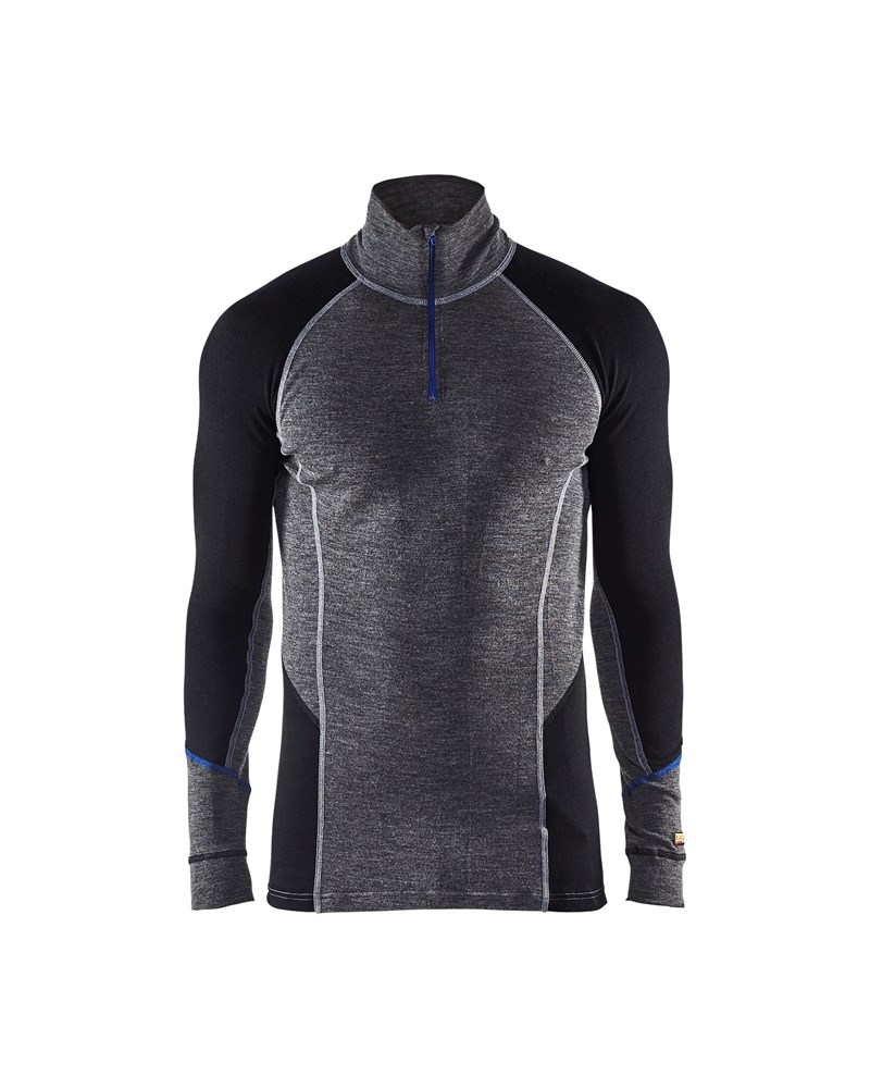 WARM tröja halvzip 100% Merinoull - 4899
