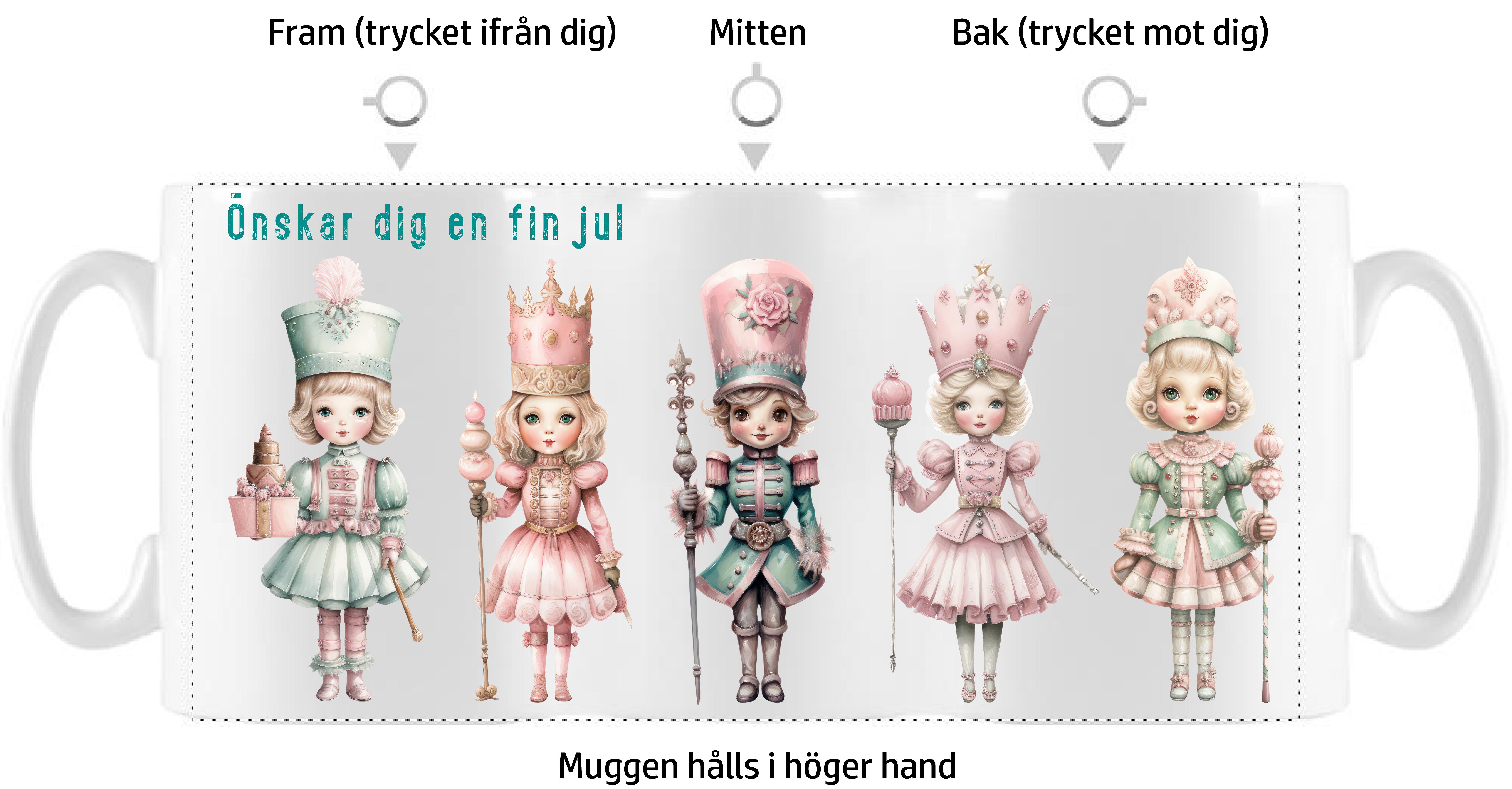 Mugg - Jul - Nötknäpparen Pastell Flicka - 2 motiv