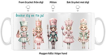 Mugg - Jul - Nötknäpparen Pastell Flicka - 2 motiv