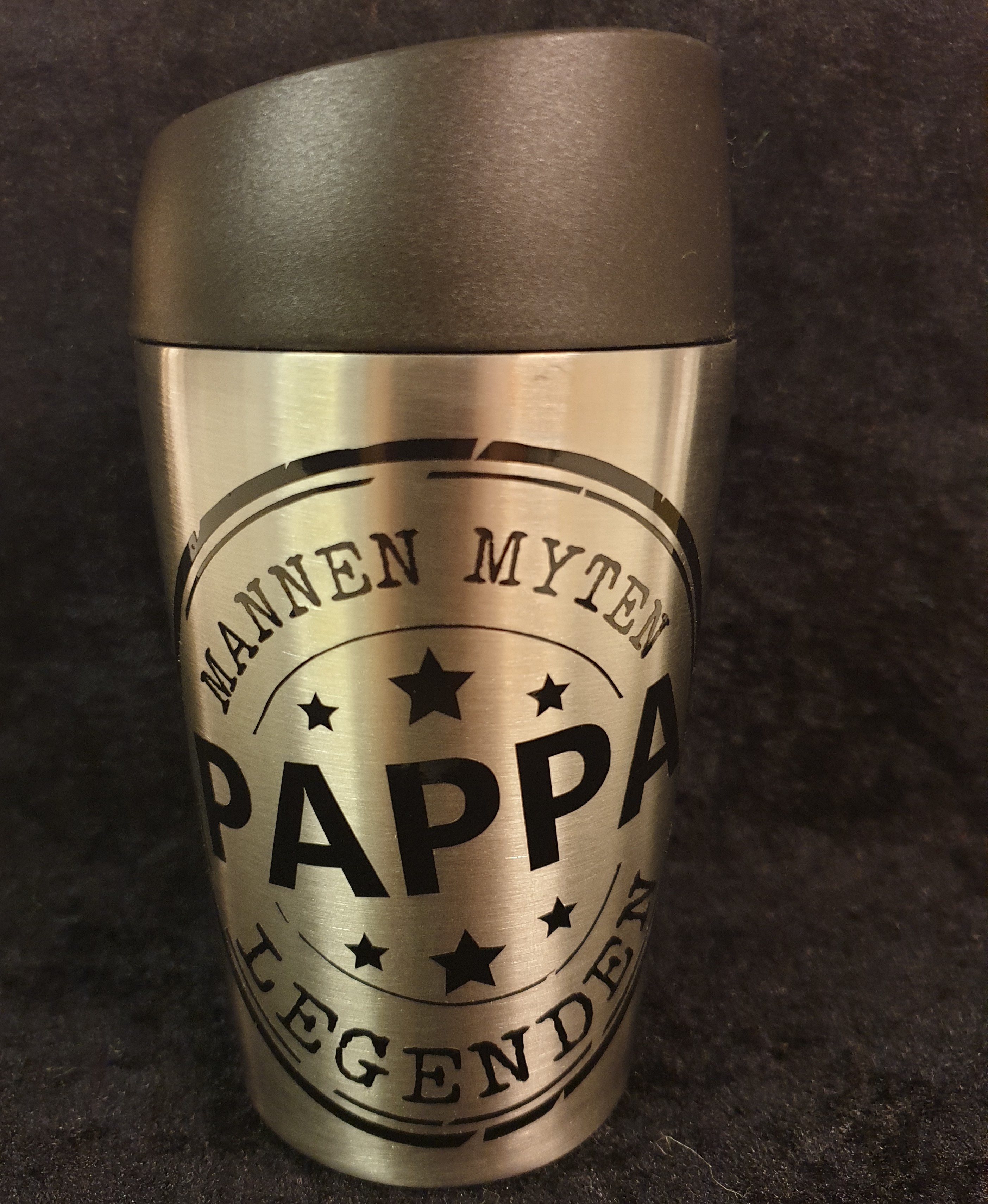 Bilmugg - Pappa mannen, myten, legenden - svart/silver/guld