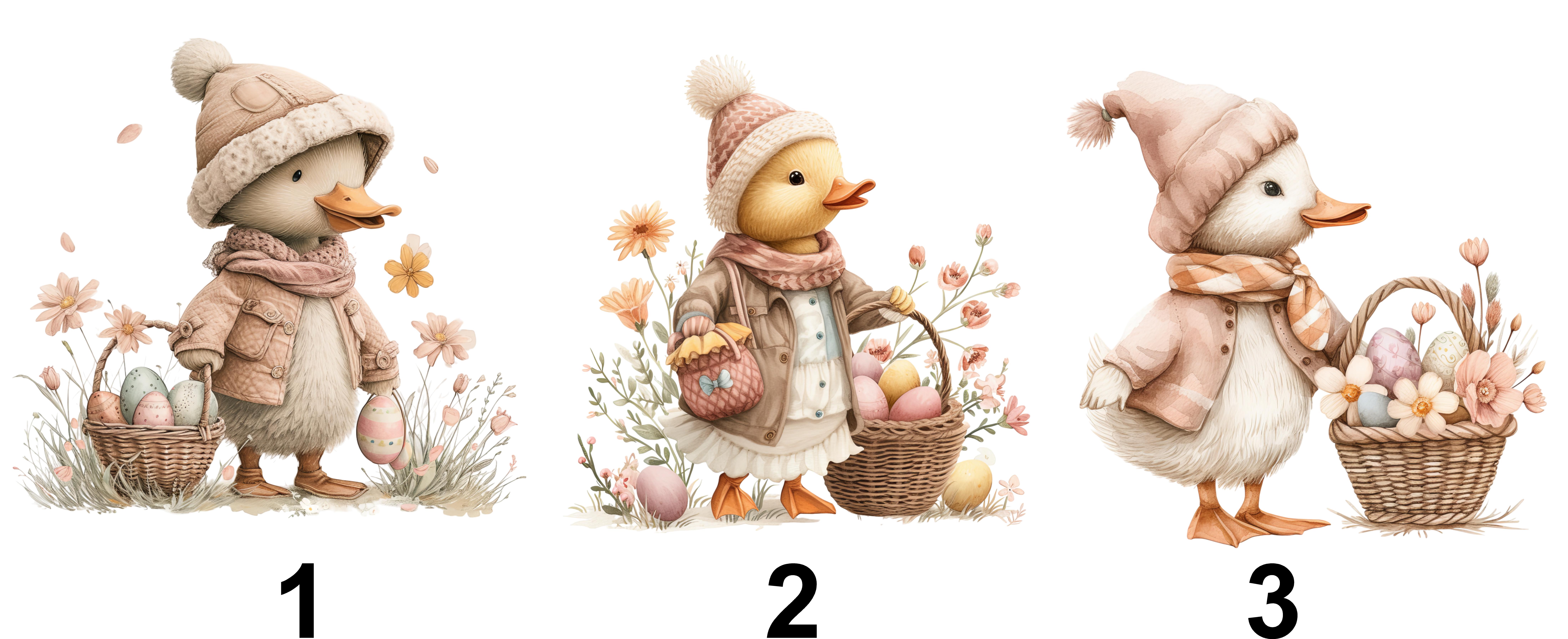 Vattenflaska - Påsk - Anka beige - 3 motiv - 2