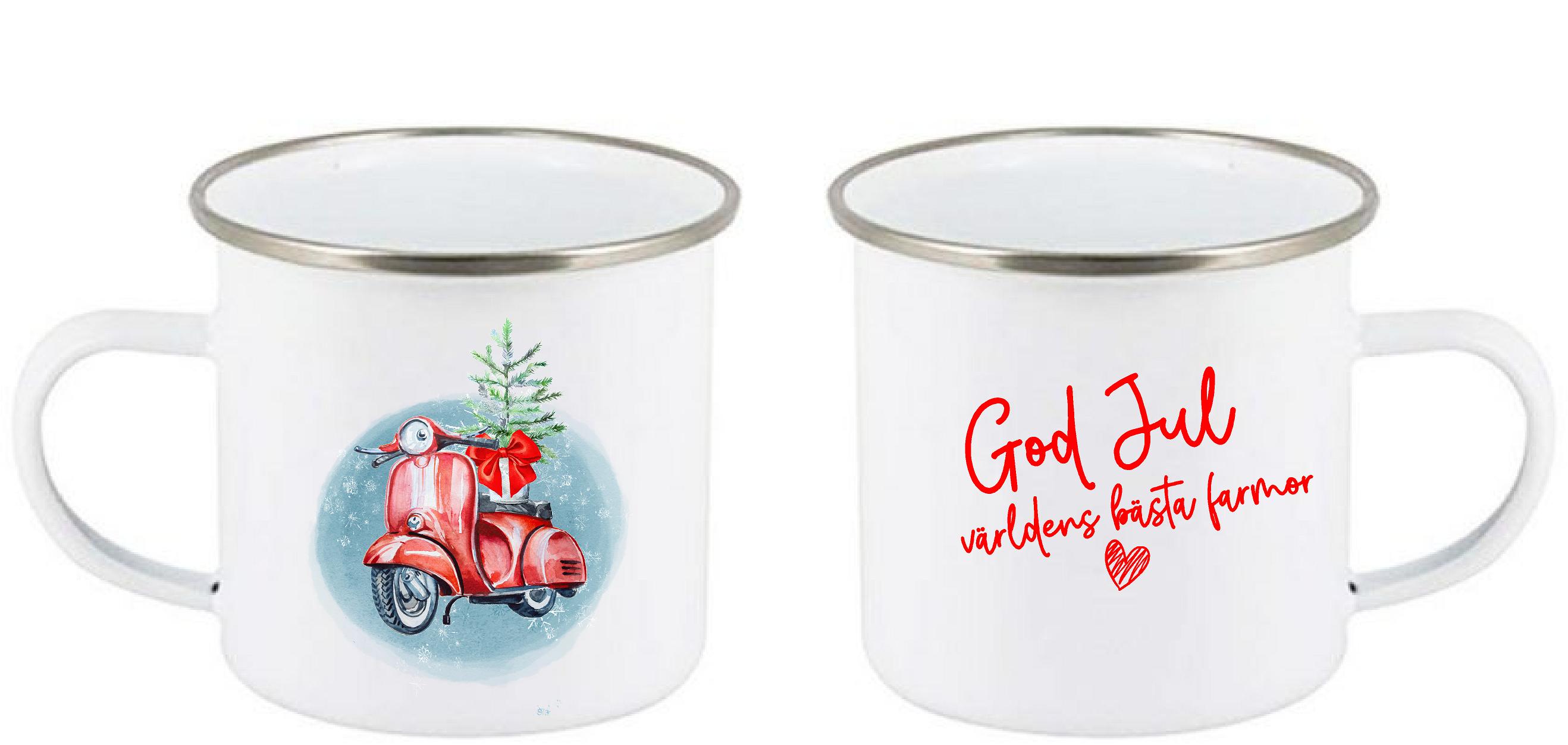 Mugg - Jul - Moped röd