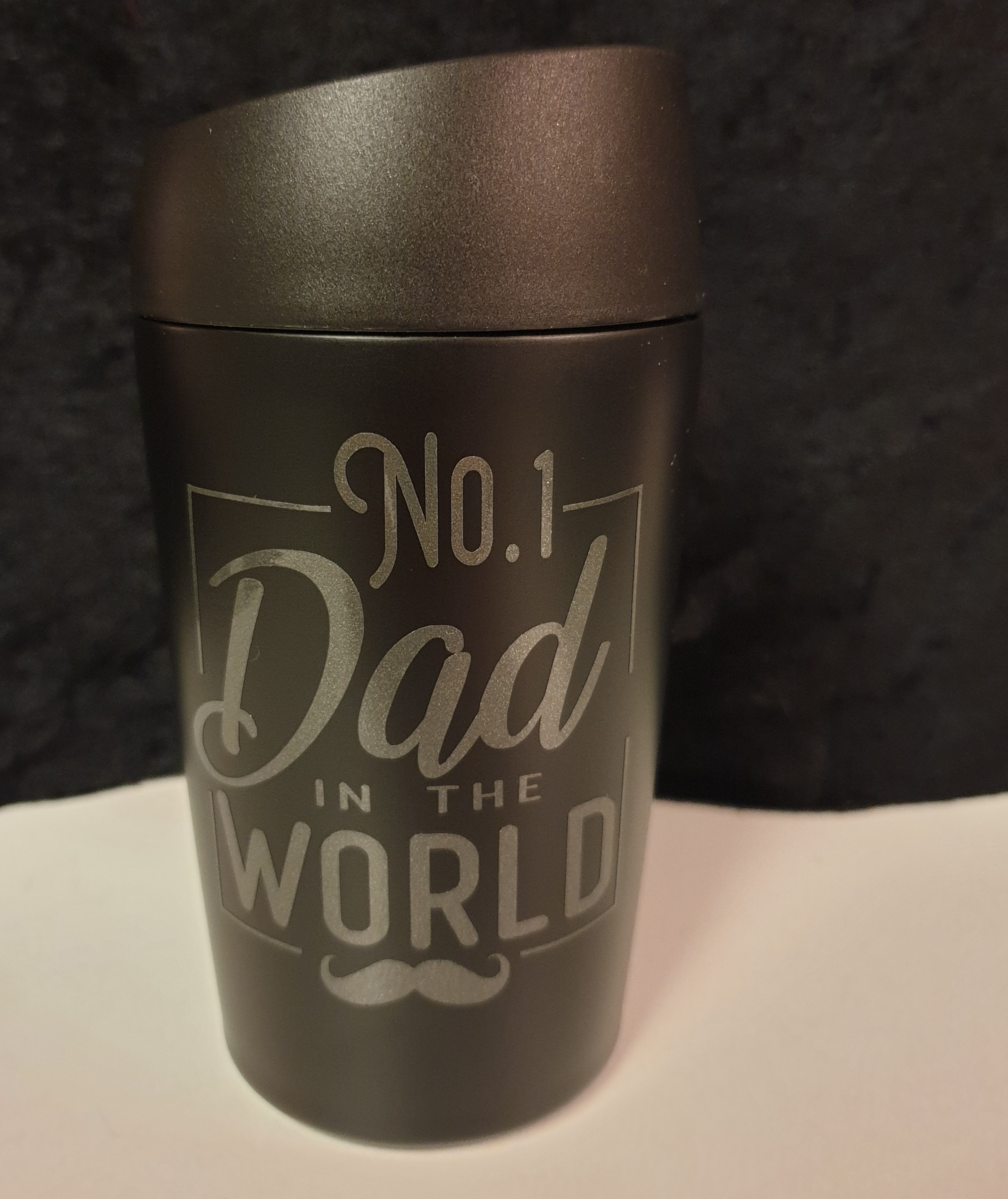 Bilmugg - No 1 Dad - svart/silver/guld 