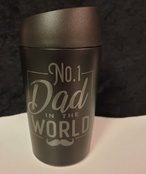 Bilmugg - No 1 Dad - svart/silver/guld 