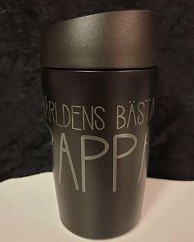 Bilmugg - Världens BÄSTA PAPPA - svart/silver/guld