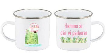Mugg- Camping - Kulle - rosa - 2 husvagnar