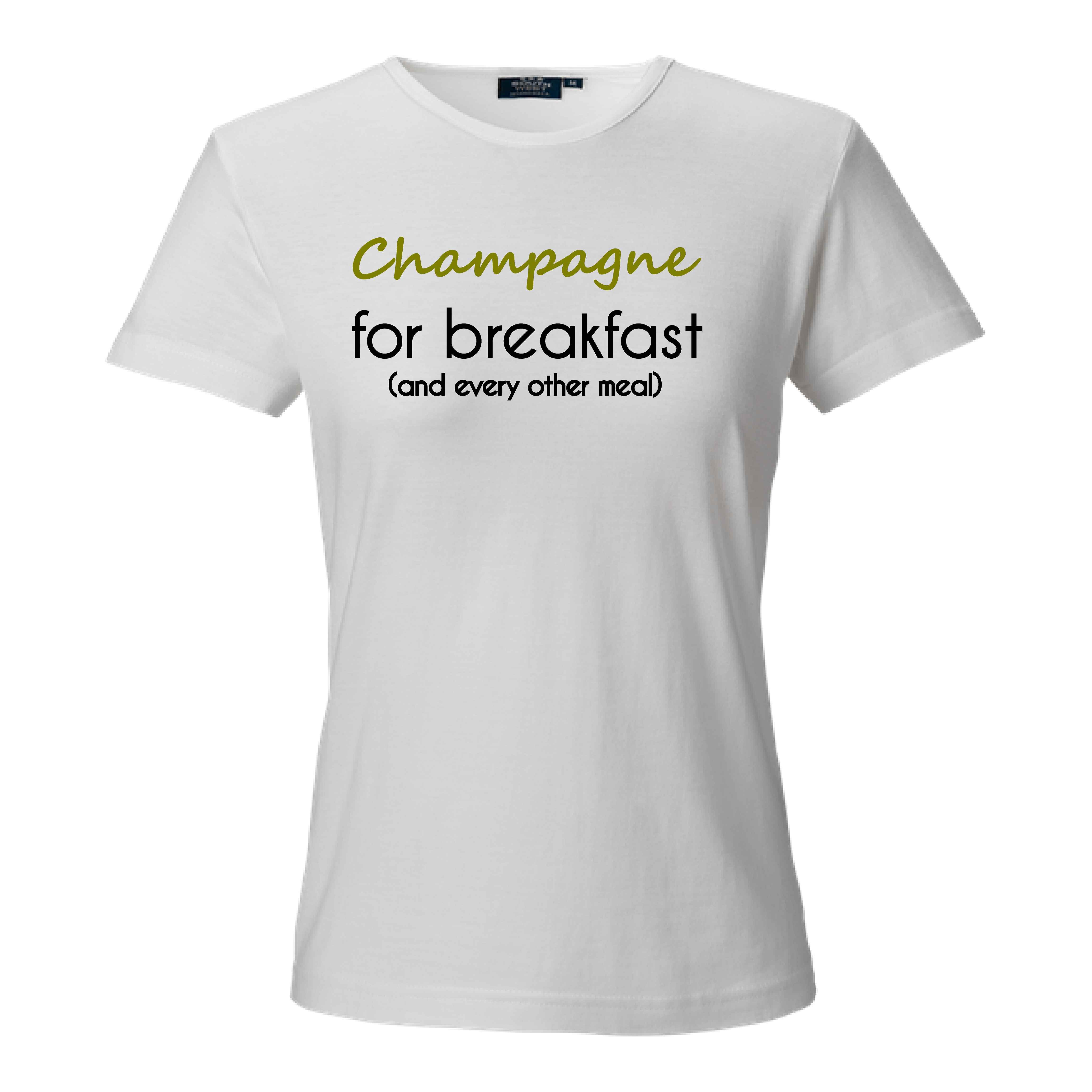 T-shirt Champagne for breakfast - GLITTER