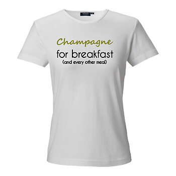 T-shirt Champagne for breakfast - GLITTER