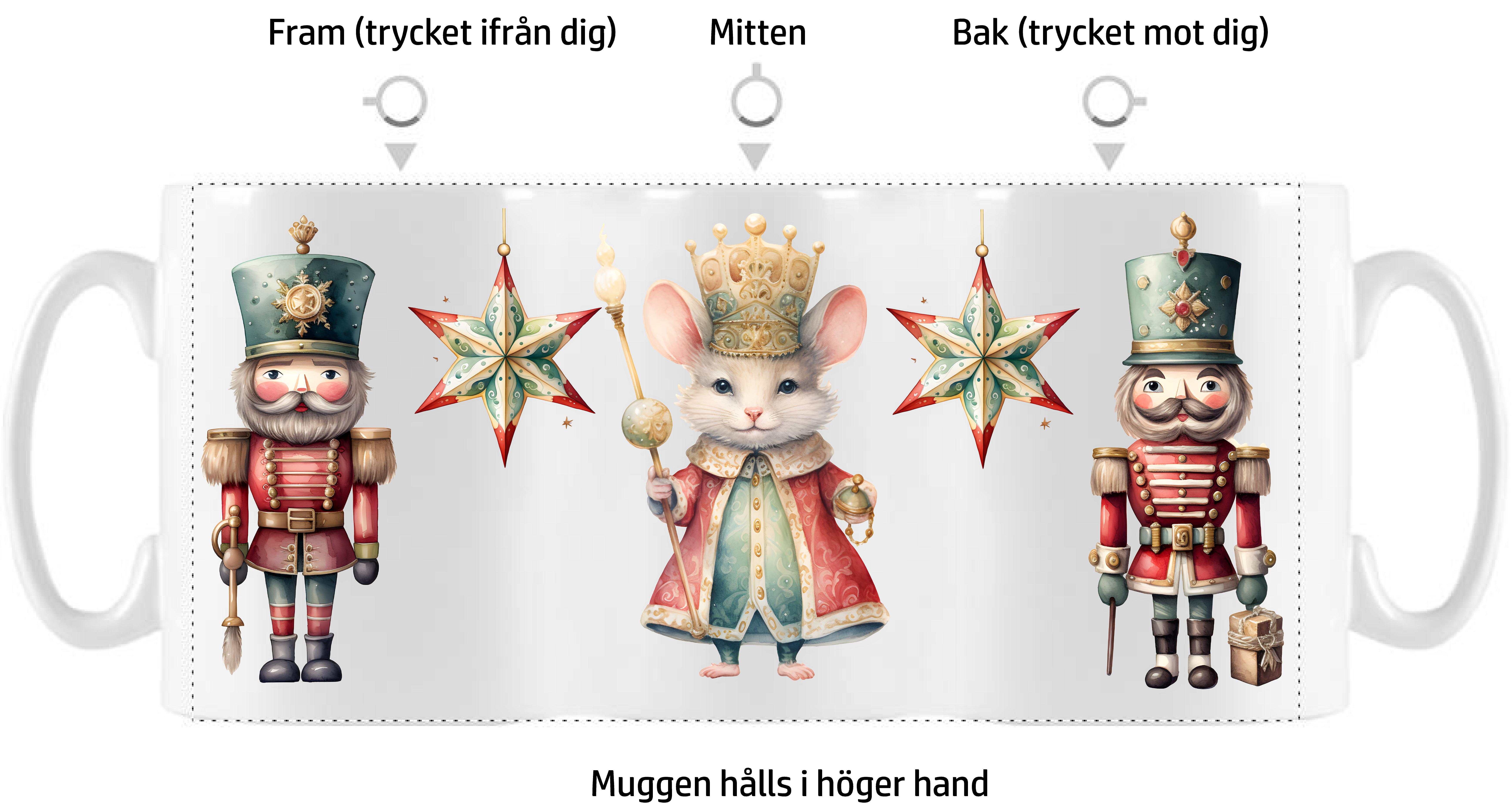 Mugg - Jul - Nötknäpparen Mus - 2 motiv - 2