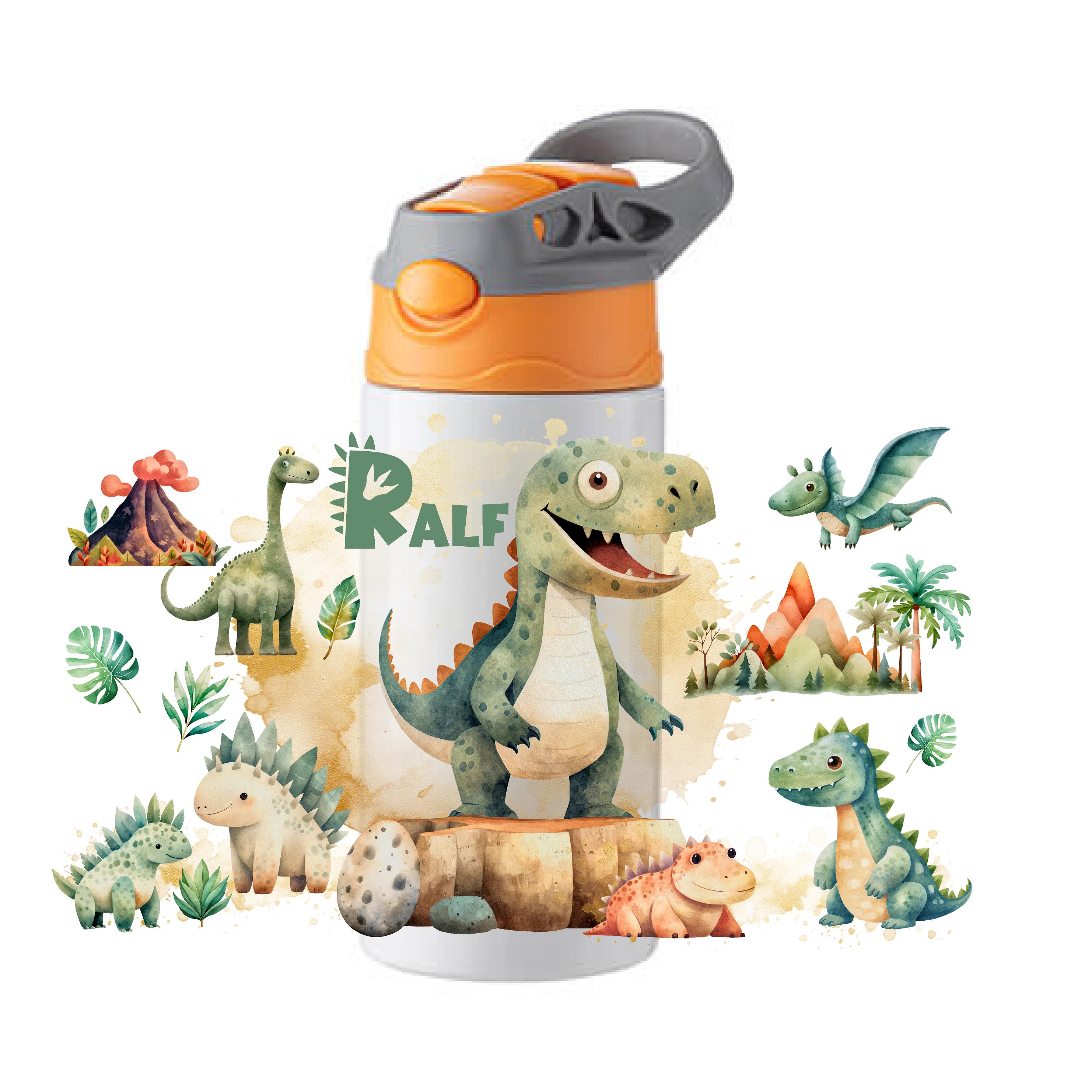 Vattenflaska - Barn - Dinosaurier - Flera motiv