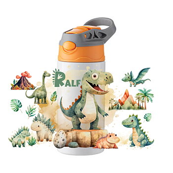 Vattenflaska - Barn - Dinosaurier - Flera motiv
