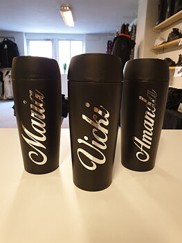 Bilmugg - Namn - svart/silver