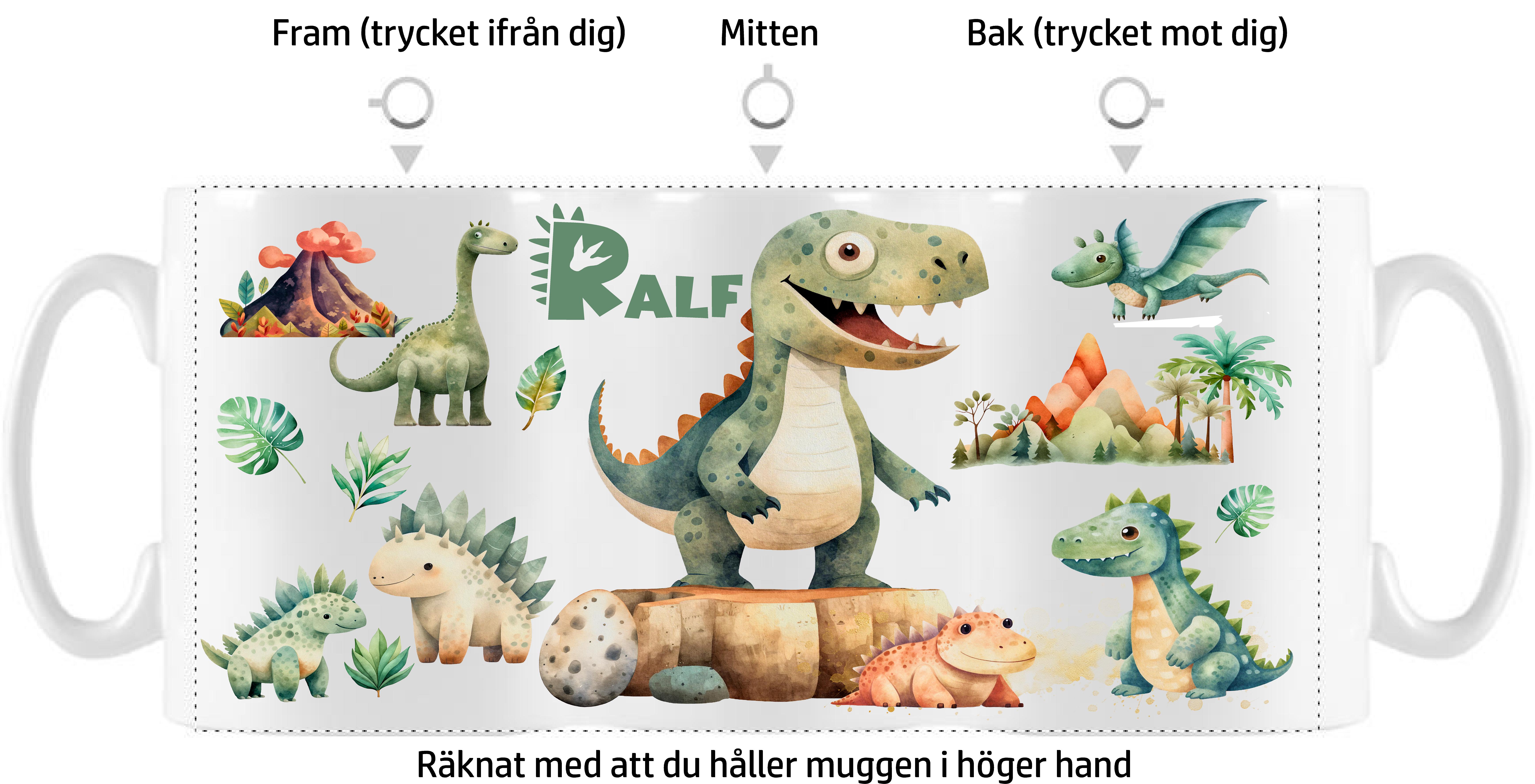Mugg - Dinosaurier - Flera motiv