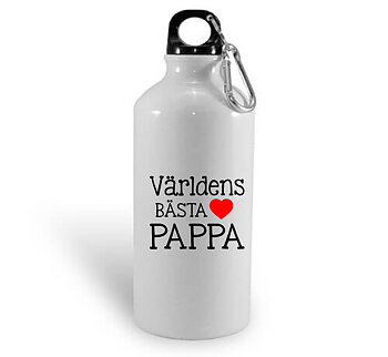 Vattenflaska - Världens bästa pappa - hjärta
