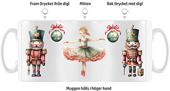 Mugg - Jul - Nötknäpparen Ballerina - Flera motiv