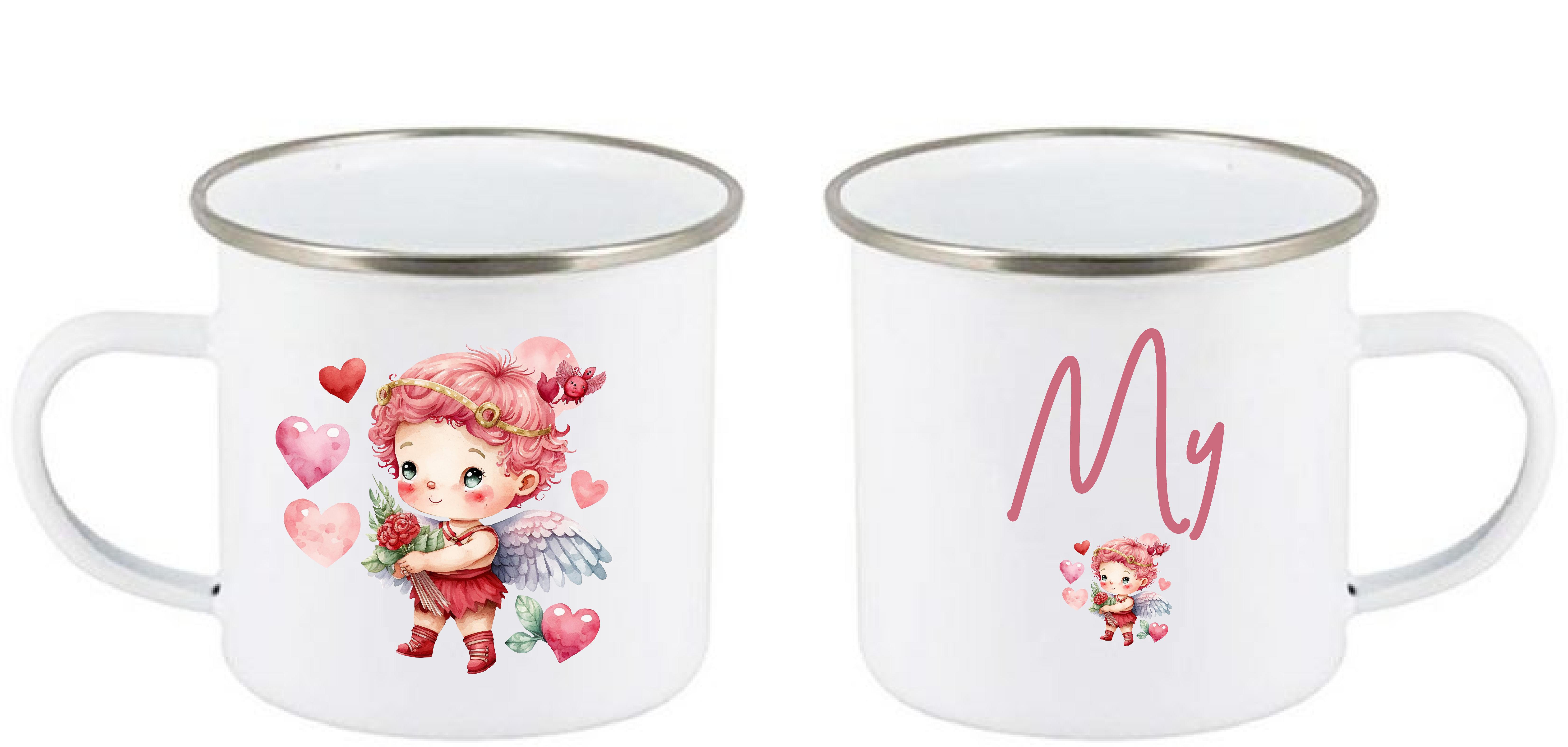 Mugg - Fe Cupid-flicka - rosa