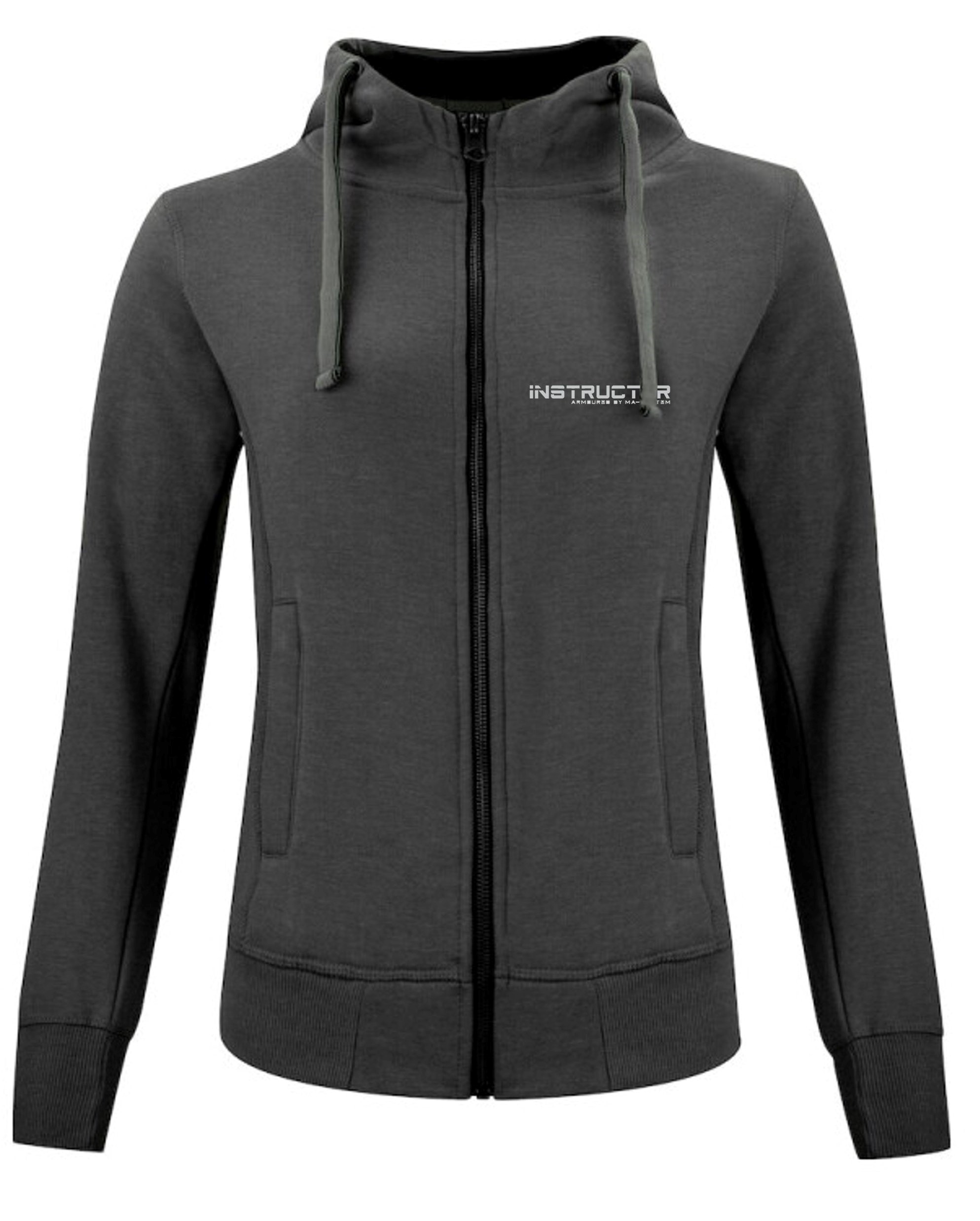Hoody Full zip - women - INSTRUCTOR  -  Grå