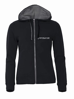 Hoody Full zip - women - INSTRUCTOR  -  Svart
