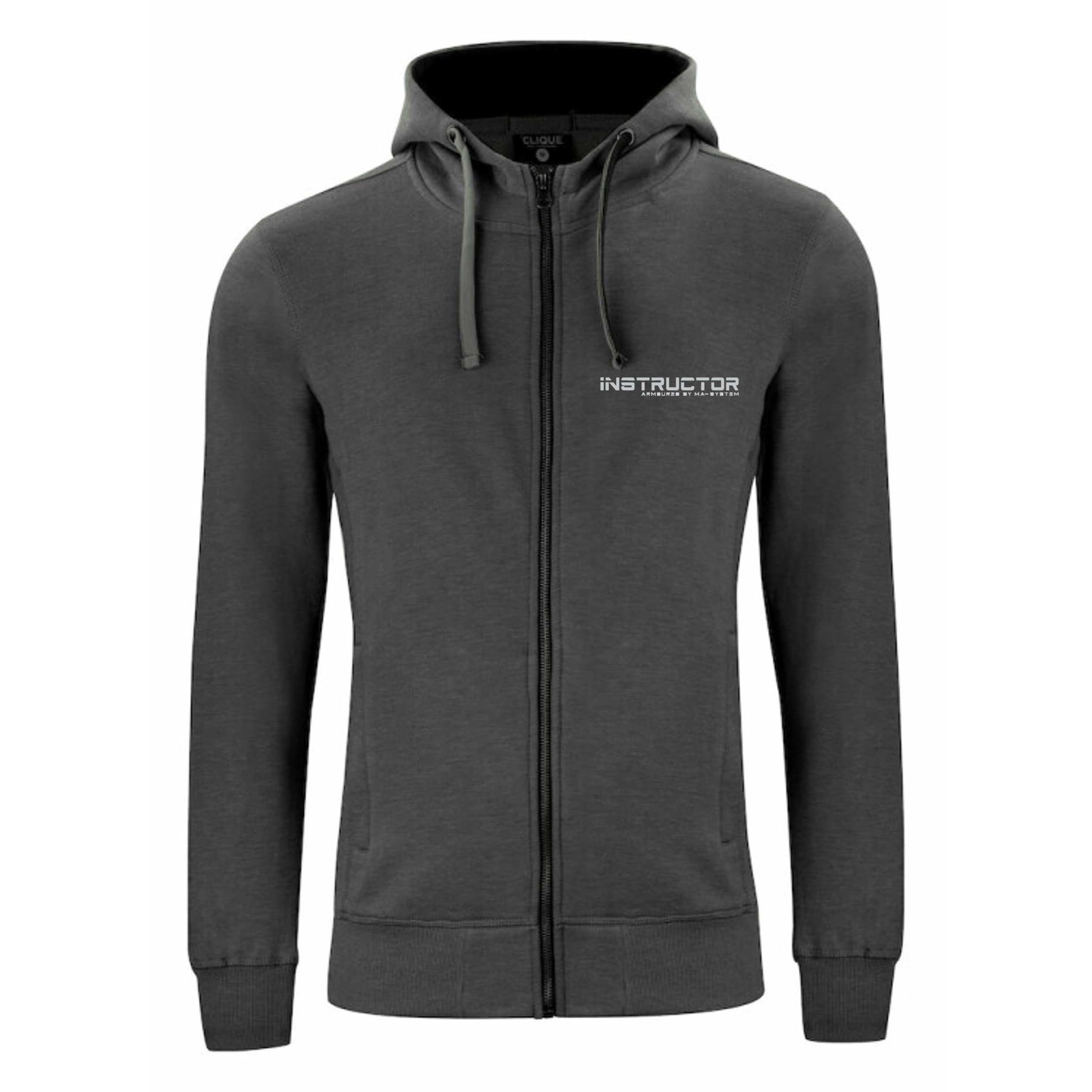 Hoody Full zip - unisex - INSTRUCTOR  -  Grå