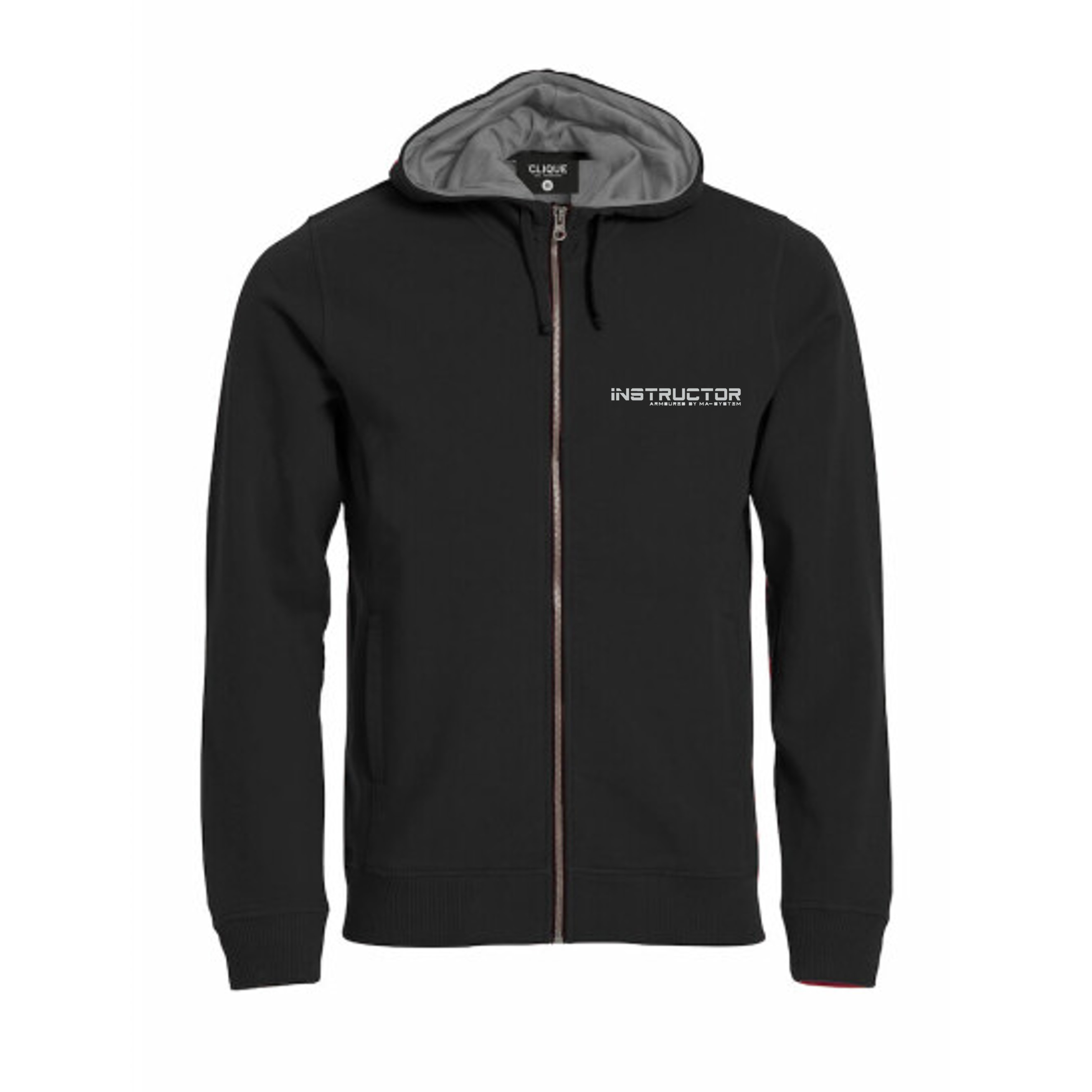 Hoody Full zip - unisex - INSTRUCTOR  -  Svart