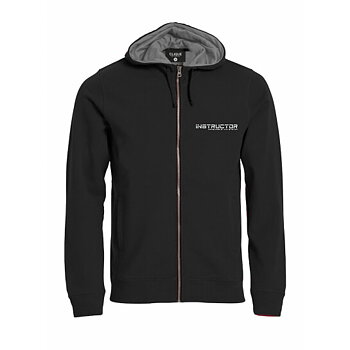Hoody Full zip - unisex - INSTRUCTOR  -  Svart