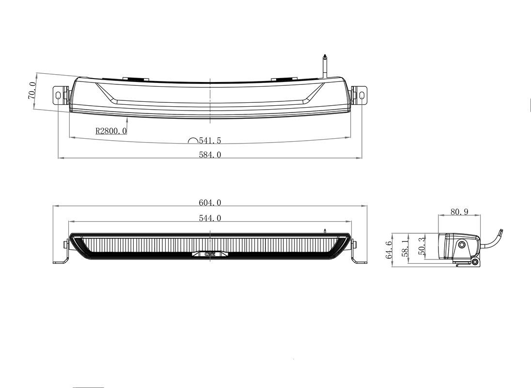 LED RAMP 140 WP20" EXTRALJUSRAMP DYNAMISK  - 5