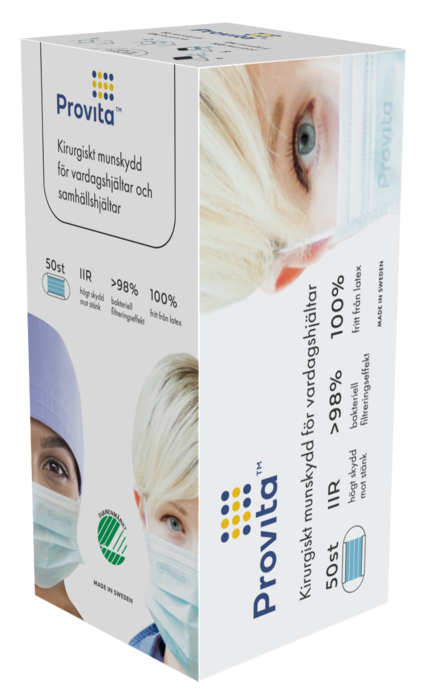 Provita Medical  Svenskt munskydd, RISE, 50-p - 3