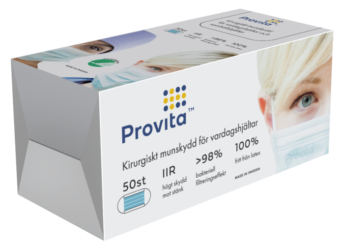 Provita Medical  Svenskt munskydd, RISE, 50-p