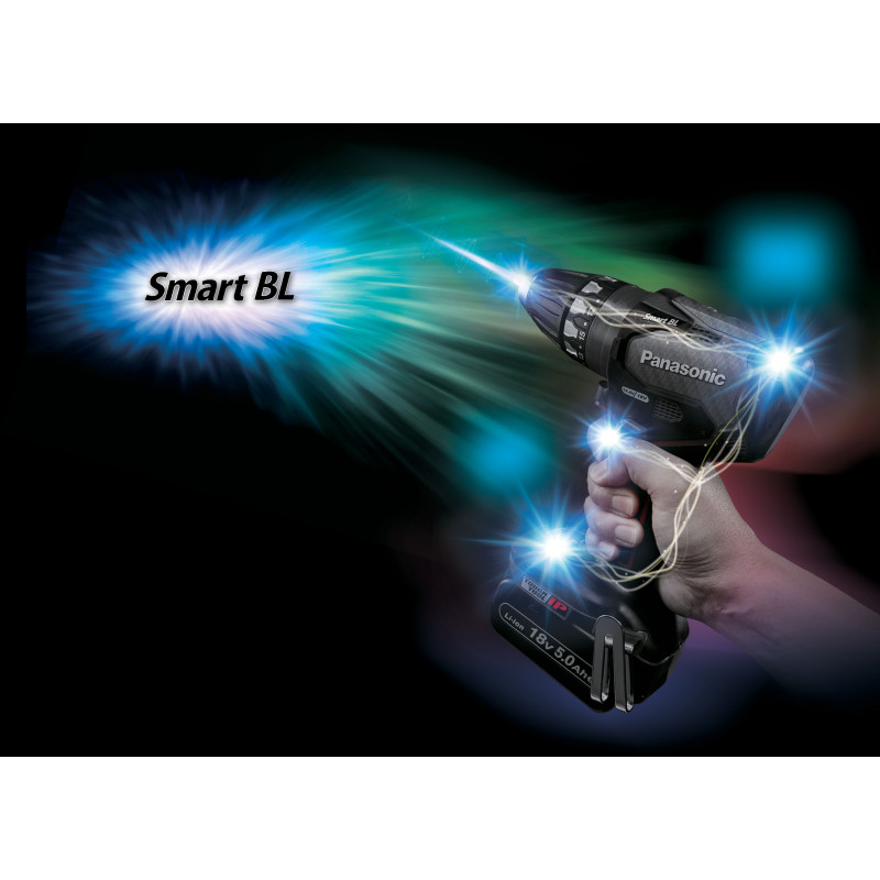 Panasonic Borr/skruvdr.  EY79A3LJ2G, 5,0Ah med slagfunktion - 3