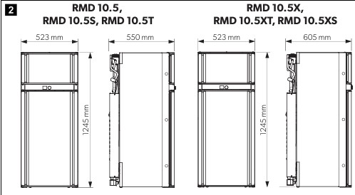 Dometic RMD 10.5T Absorptions kylskåp 12/230/Gas - 3