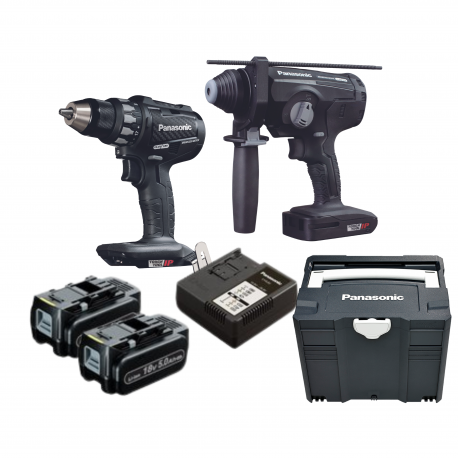 Panasonic Borrhammar-Kombikitt, 18v EYC2024DDHDN