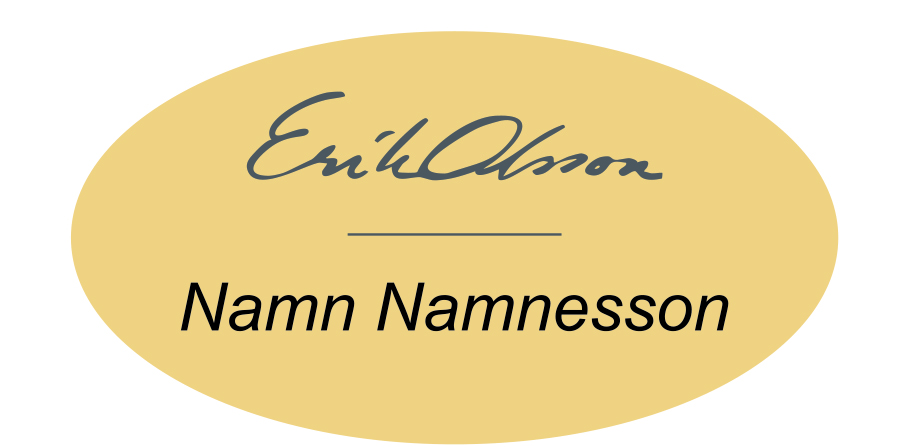 Namnskylt med namn
