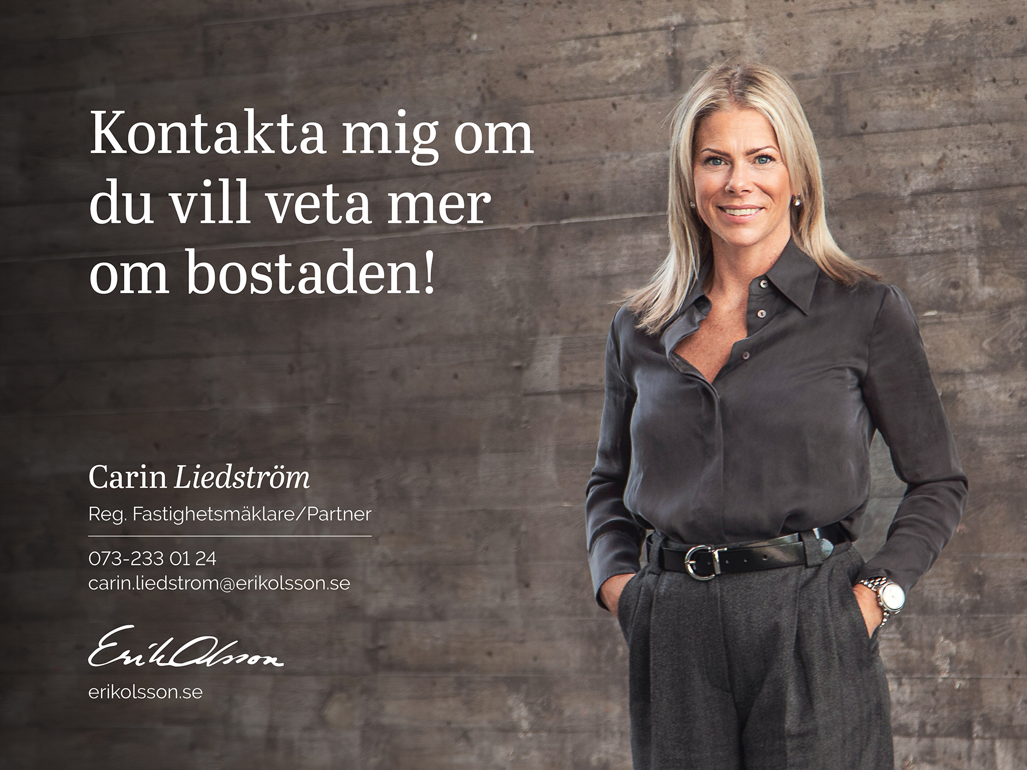 Skylt till villastolpe, personlig