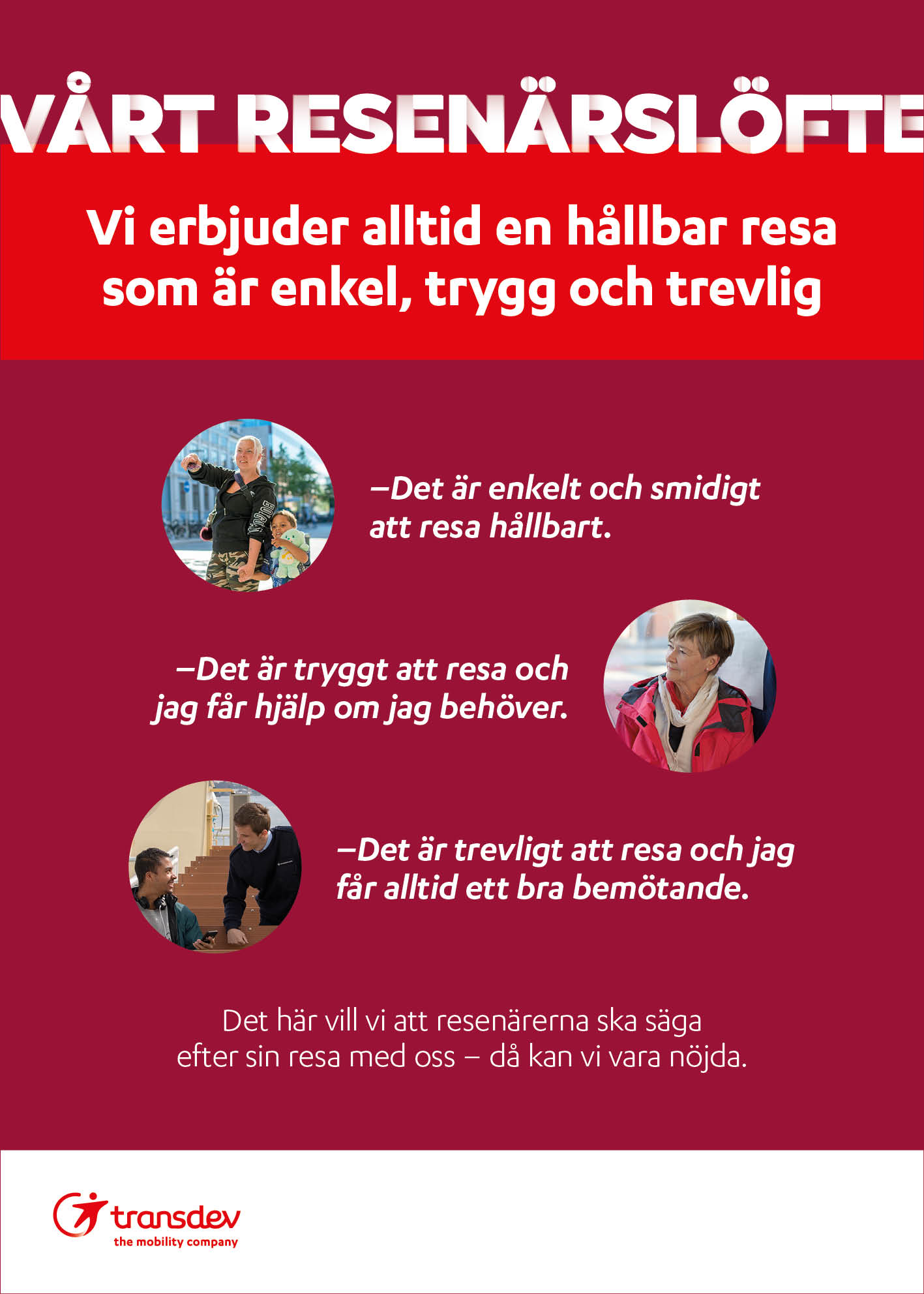 Affisch: Vårt resenärslöfte – målbild