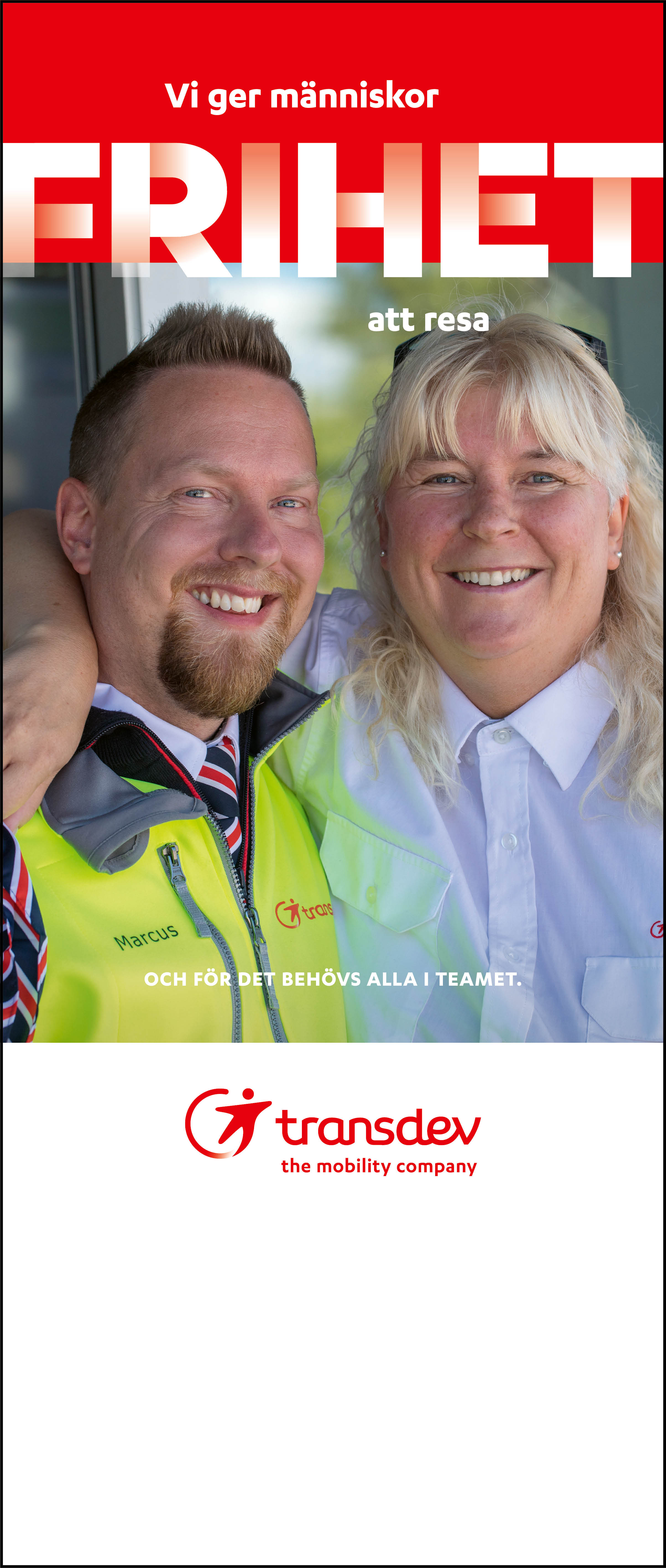 Roll-up: Profilerande: Frihet röd/vit