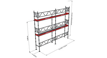 Modulställningspaket 110 (6x6m) med Dubbelräcke