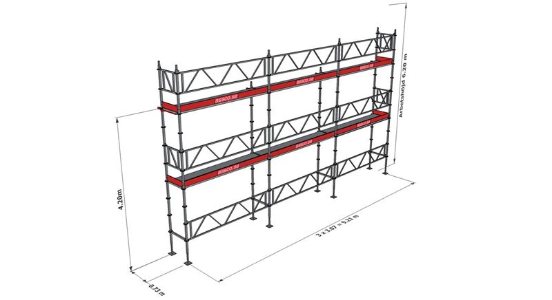 Modulställningspaket 111 (9x6m) med Dubbelräcke