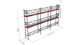 Modulställningspaket 111 (9x6m) med Dubbelräcke