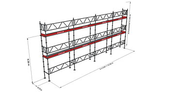Modulställningspaket 113 (12x6m) med Dubbelräcke