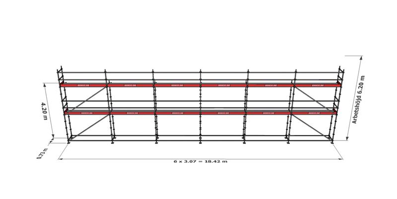Modulställningspaket 16 (18x6m)
