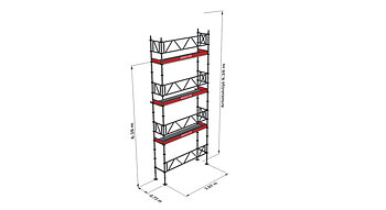 Modulställningspaket 117 (3x8m) med Dubbelräcke