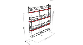 Modulställningspaket 118 (6x8m) med Dubbelräcke