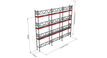 Modulställningspaket 119 (9x8m) med Dubbelräcke