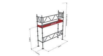 Modulställningspaket 101 (3x4m) med Dubbelräcke