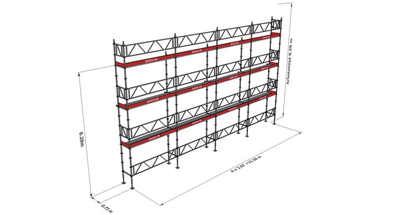 Modulställningspaket 120 (12x8m) med Dubbelräcke