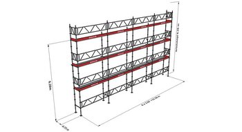 Modulställningspaket 120 (12x8m) med Dubbelräcke