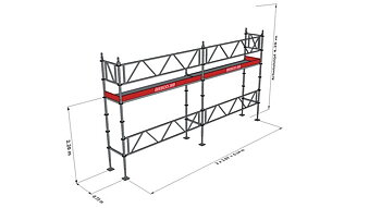 Modulställningspaket 102 (6x4m) med Dubbelräcke
