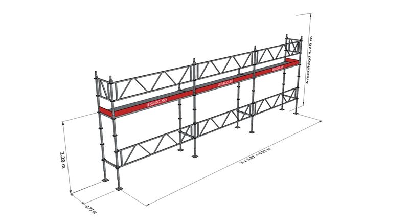 Modulställningspaket 103 (9x4m) med Dubbelräcke