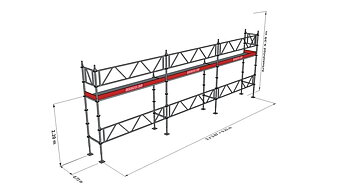 Modulställningspaket 103 (9x4m) med Dubbelräcke