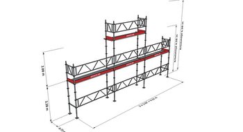 Modulställningspaket 104 (9x4 med topp) med Dubbelräcke